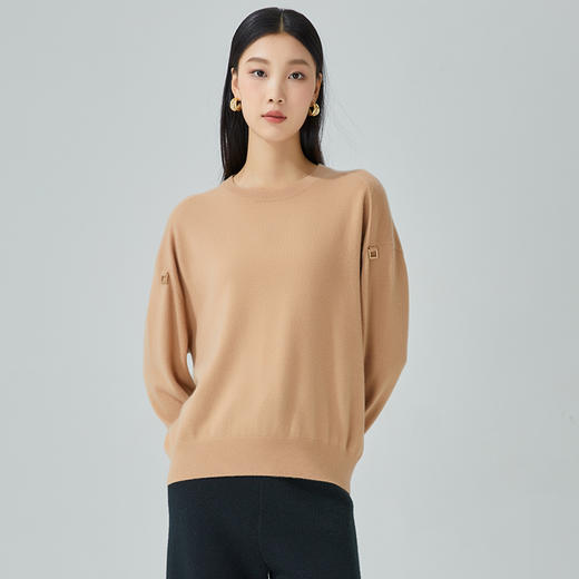 东黎 • 山羊绒女士秋冬圆领套衫 3333 商品图6
