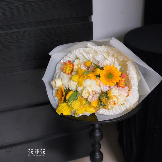 《法颂》清新柠檬黄郁金香花束奶油风 商品图8