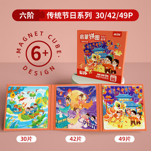 【磁力三合一进阶启蒙拼图】儿童益智磁性拼图  磁力早教宝宝平图  3到6岁儿童玩具 商品图10