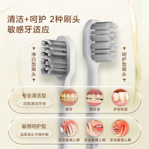 美的（Midea）S5 电动牙刷成人 声波震动 220天长续航 智能换区提醒 软毛刷头*2 情侣款 礼物 商品图1