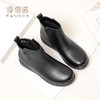 信诺真皮加绒妈妈鞋秋冬季中老年皮鞋女平底防滑软底老人奶奶棉鞋23M681-5D 商品缩略图6
