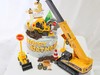 男孩款 工程车 吊车 挖掘机 工程队施工现场 周岁蛋糕 商品缩略图2