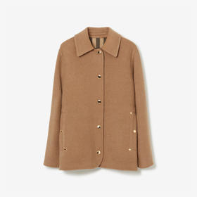 BURBERRY 巴宝莉 女士羊毛谷仓夹克大衣 驼色 8065198 A7028