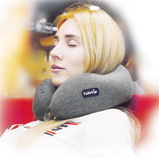 Feliztrip斐利斯 慢弹记忆棉U枕搭飞机高铁午睡神器防菌网纱可拆洗外套 TR-P216 商品图5