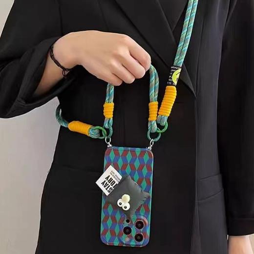 孔雀蓝绿枕头支架vivox90手机壳x80斜跨x70pro网红女x60手提绳s16 商品图1