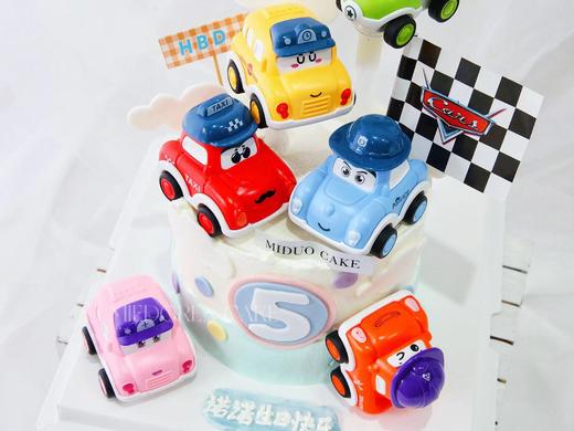 男孩款 回力小汽车 Q版卡通小汽车 周岁蛋糕 商品图1