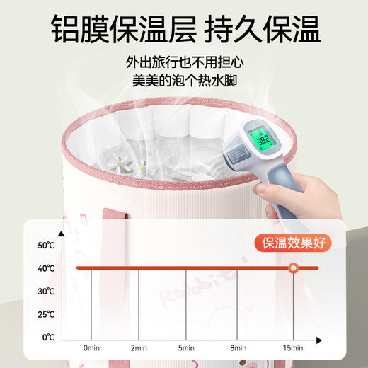 【解脱双脚疲惫！可折叠泡脚袋洗脚盆】轻盈便携，随心洗浸。舒适且保温，放松身心，宿舍、家庭、旅行，随处浸泡，保温泡脚桶宿舍深桶过小腿家用便携式足浴器 商品图4