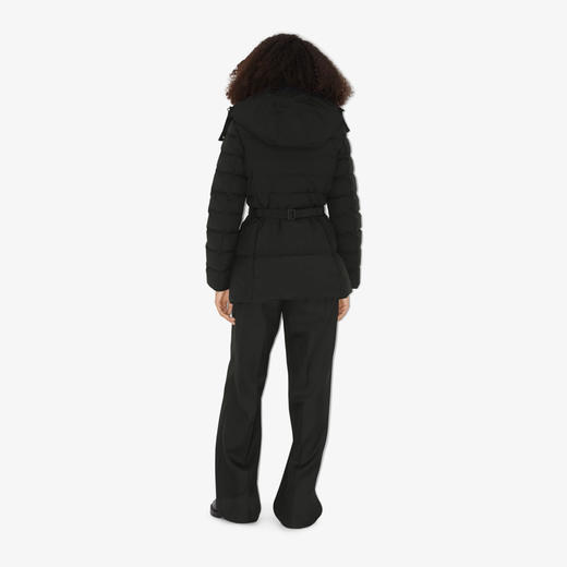 BURBERRY 巴宝莉 女士束带设计短款羽绒服 黑色 8072137 A1189 商品图3
