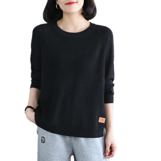 丁摩 大码遮肚时尚针织上衣女秋冬别致毛衣开叉打底衫3ZF-429507692783 商品图4