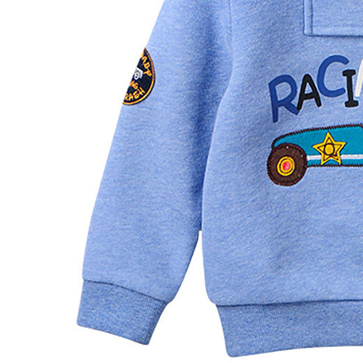 棉果果秋冬季男童大毛圈抓绒连帽卫衣M412182218660 商品图4