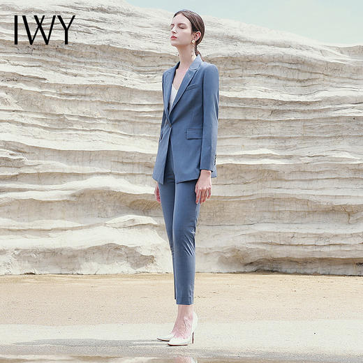 IWY/优雅西装套装女秋冬职业套裤面试正装酒店经理洋气西服外套休闲C13318+P13318ol 商品图1