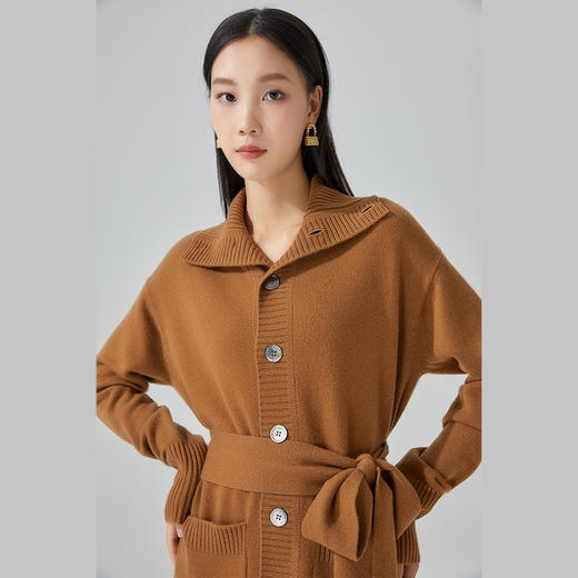 东黎 • 小山羊绒中性风秋冬季翻领开衫 21D11 商品图9