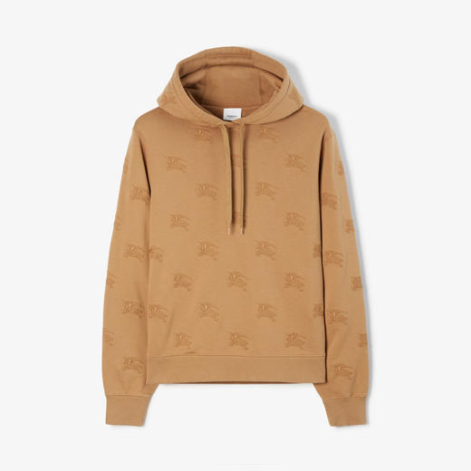 BURBERRY 巴宝莉 女士马术骑士徽标棉质连帽卫衣 驼色 8072091 B4901 商品图0