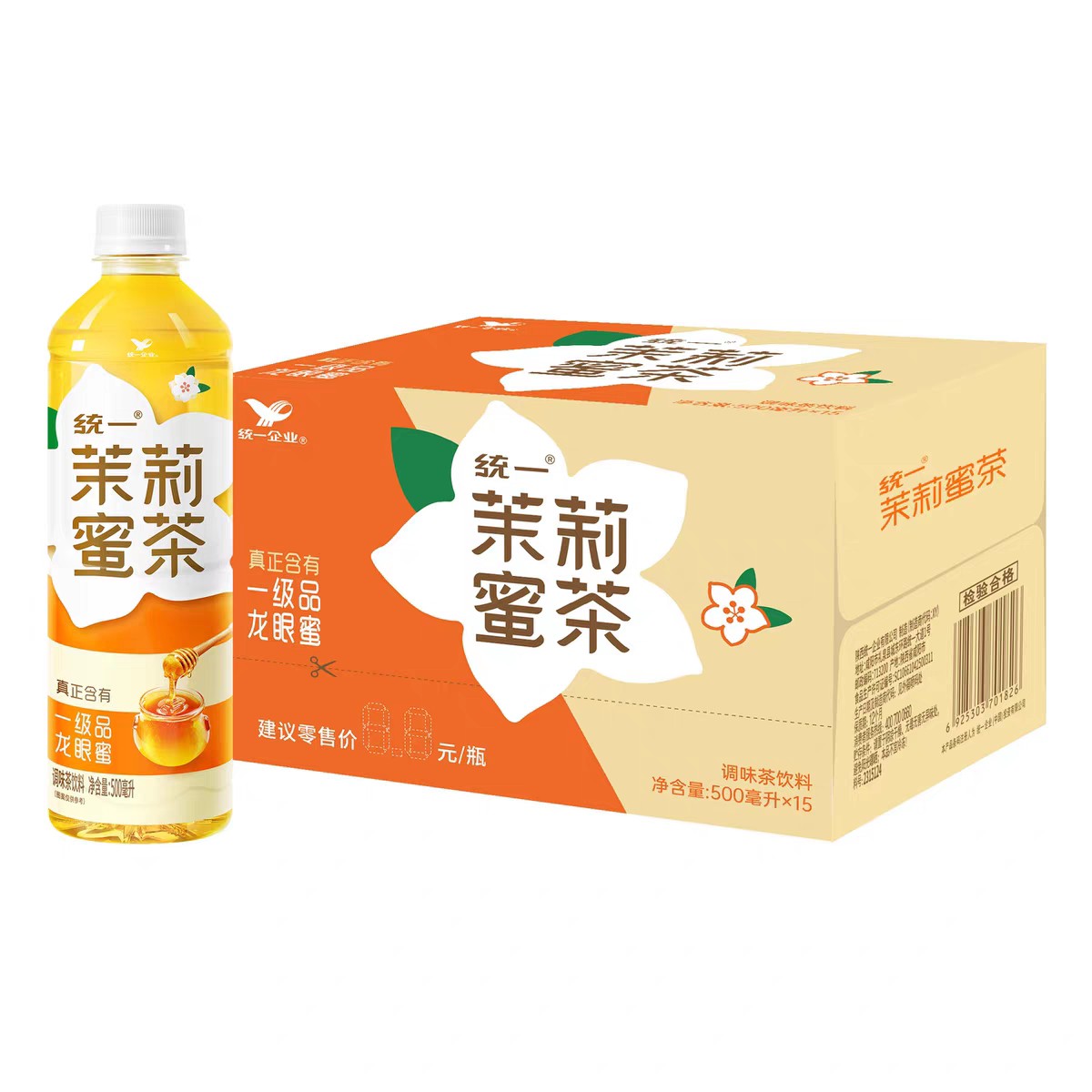 统一茉莉蜜茶500ml*15瓶/件