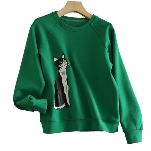 卫衣女长袖秋季新款潮外穿春秋款洋气学生韩版宽松圆领上衣 商品图4