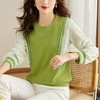 卫衣女长袖秋季2023新款绿色洋气假两件小众法式别致设计感上衣 商品缩略图0