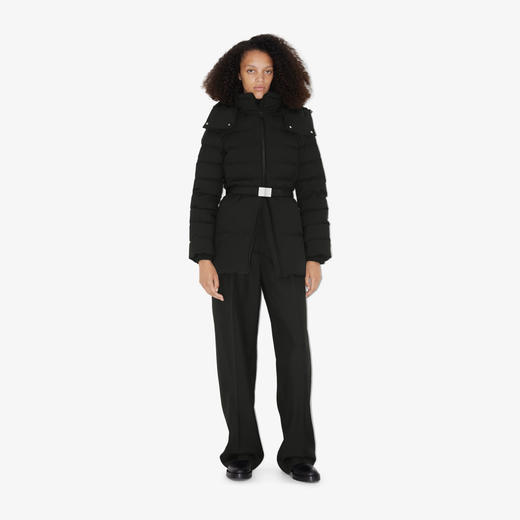BURBERRY 巴宝莉 女士束带设计短款羽绒服 黑色 8072137 A1189 商品图1