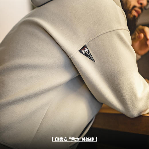 工装优选 美式休闲重磅毛呢连帽卫衣cleanfit廓形宽松套头衫男秋冬 商品图4