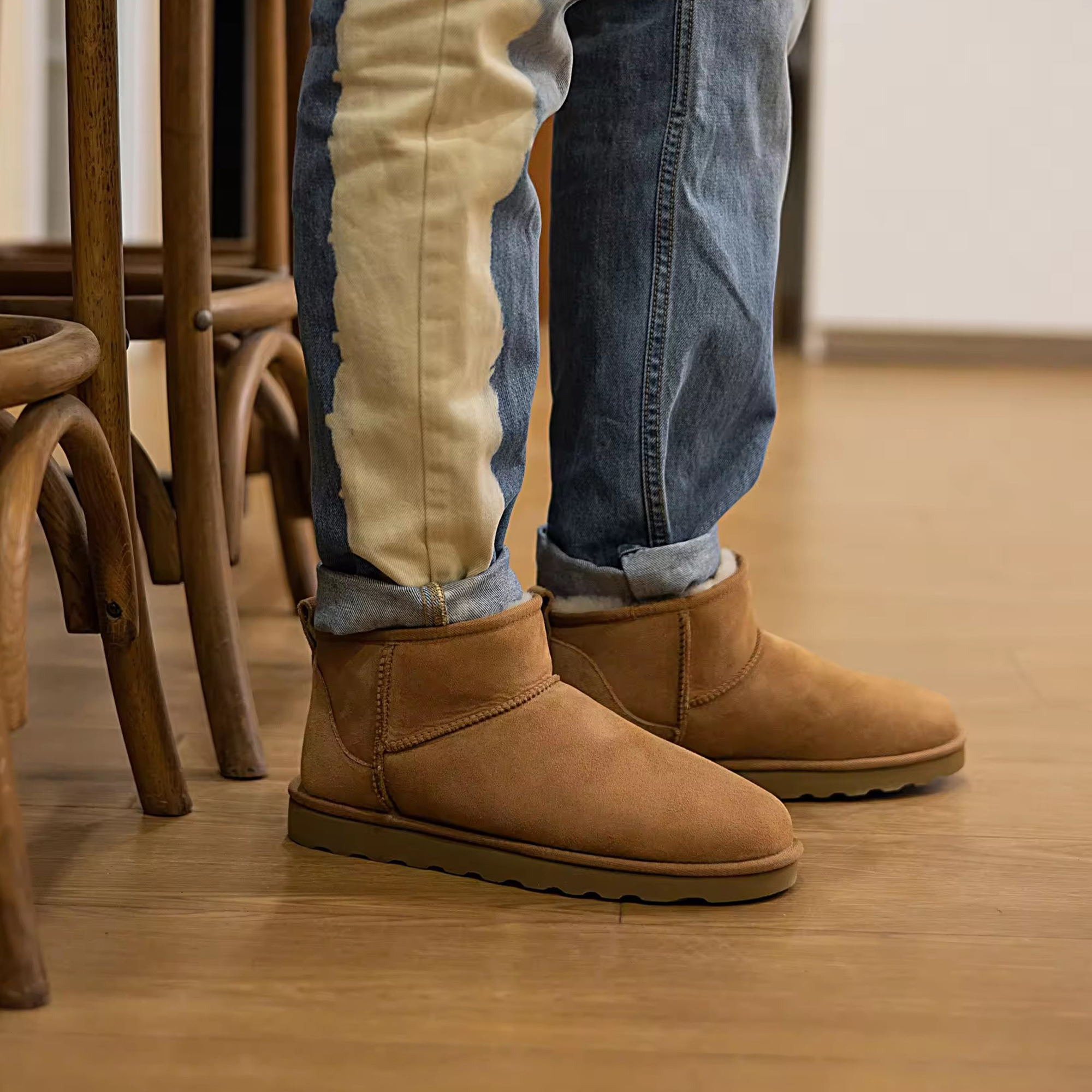 【隆丰起程】【周冬雨同款男款】起程QICHENG经典面包款雪地靴SW0W216YM