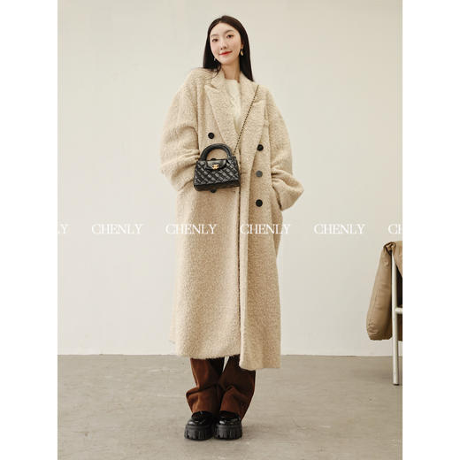 不退不换！不退不换！尘衣｜定制圈圈毛宽松羊毛大衣 商品图0