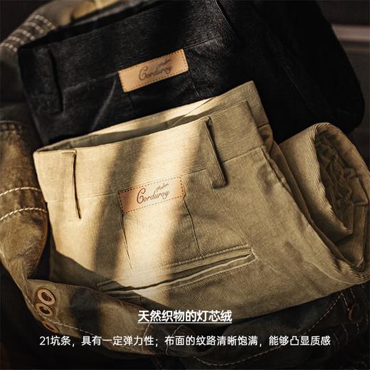 马登工装 美式复古灯芯绒休闲裤子阿美咔叽小众直筒宽松长裤男秋 商品图2