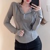 裁缝学苑AX135连帽长袖鱼骨t恤纸样女装上衣修身打底衫衣服样板图 商品缩略图4
