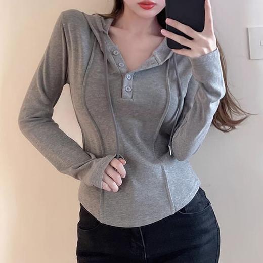 裁缝学苑AX135连帽长袖鱼骨t恤纸样女装上衣修身打底衫衣服样板图 商品图4