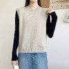 冬季小香风圆领针织马甲，女秋冬叠穿打底衫内搭毛衣背心两件套上衣SR-28766 商品缩略图2