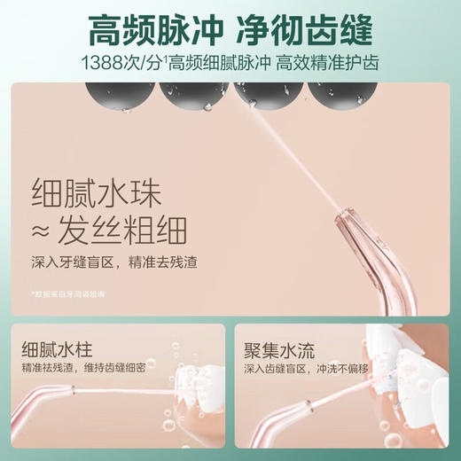 美的（Midea）MC-BL0101/BL0103 冲牙器便携式家用 水牙线 洗牙器 电动洗牙器 可收纳喷嘴 100天续航 5种模式防水七夕情人节礼物 便携冲牙器 商品图1