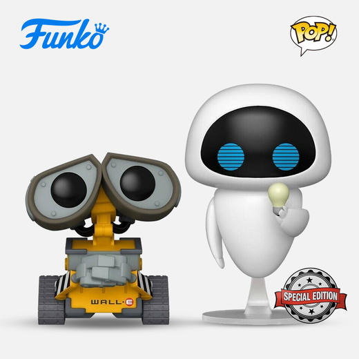 Funko POP Disney Wall-E Cooler Wall-E & Bulb Eve迪士尼瓦力伊娃限定款双人盒手办 58689 商品图0