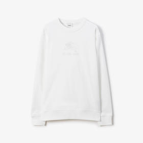 BURBERRY 巴宝莉 男士马术骑士刺绣徽标棉质长袖卫衣 白色 8072744 A1464