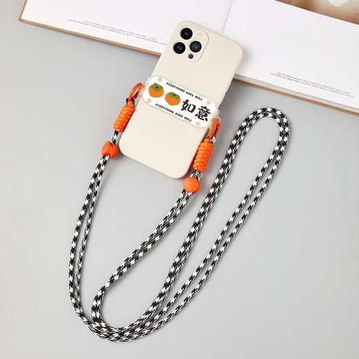 手机背夹可调节挂绳原创卡通事事如意防丢便捷情侣可背挂脖防摔绳 商品图4