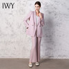 IWY/时尚优雅粉色西装外套女秋冬新款复古职业西服套裤主持人C13520+P33520 商品缩略图0