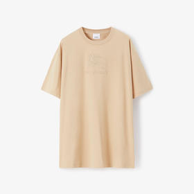 BURBERRY 巴宝莉 男士马术骑士徽标棉质圆领短袖T恤 卡其色 8072749 A7405
