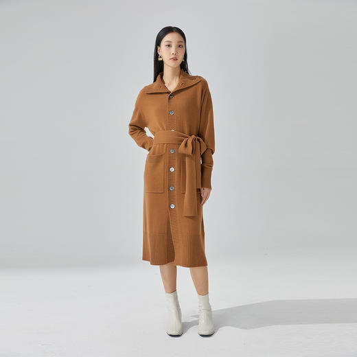 东黎 • 小山羊绒中性风秋冬季翻领开衫 21D11 商品图8