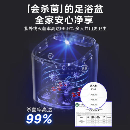 美的（Midea）ZL2 泡脚桶足浴盆全自动按摩泡脚桶洗脚盆智能高深桶杀菌桶家用送男女朋友礼物 送父母礼物 商品图2
