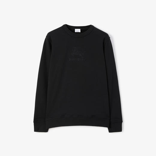 BURBERRY 巴宝莉 男士马术骑士徽标棉质长袖卫衣 黑色 8072743 A1189 商品图0