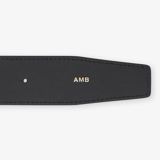 BURBERRY 巴宝莉 男士宽版皮革 TB 专属标识腰带 黑色 8070427 A7527 商品图2