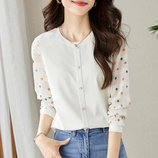 卫衣女长袖秋装白色洋气假两件春秋单穿女人味设计感上衣 商品图0