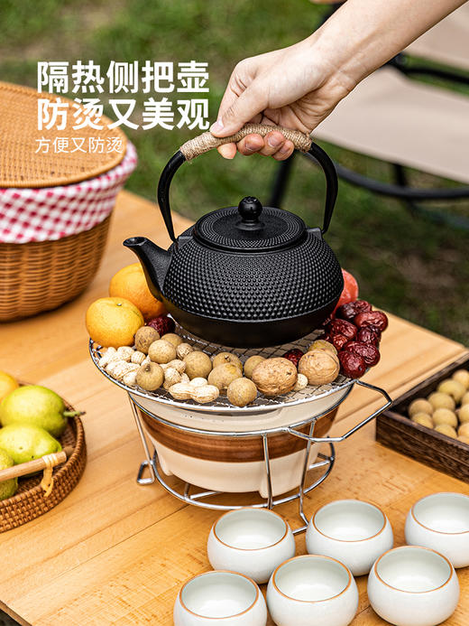 摩登主妇围炉煮茶器具全套烤奶茶罐奶茶壶罐罐茶煮茶器烤火炉套装 商品图3