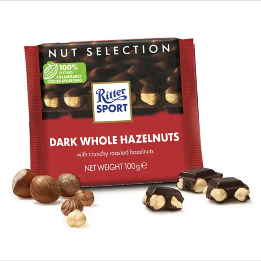 瑞特斯波德全榛子黑巧克力100g 商品图0