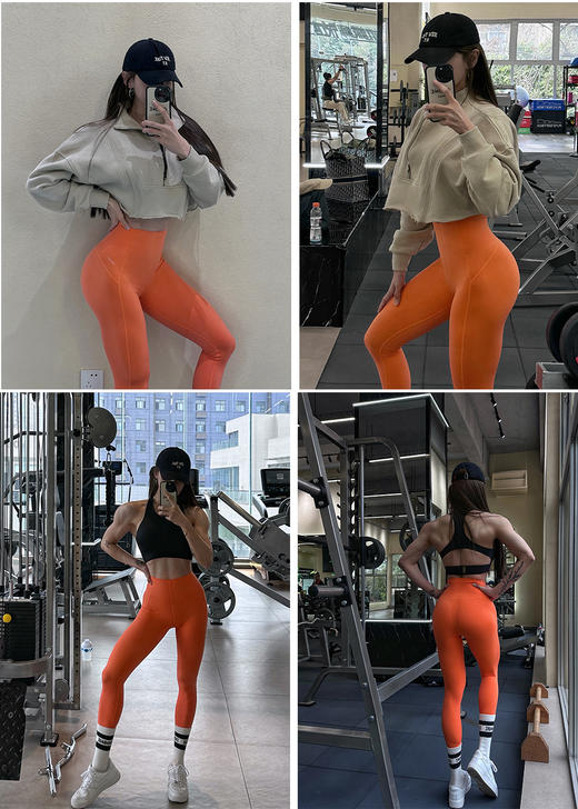 L RECNAVA [裸感空气层]芭比运动紧身高腰收腹九分裤 商品图1