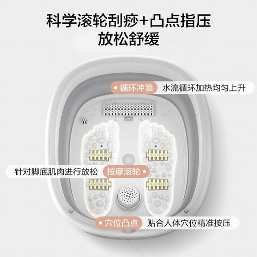 美的（Midea）MK-AJ0101 折叠泡脚盆智能足浴盆泡脚桶足疗按摩器洗脚盆送男女朋友礼物 送父母礼物 商品图4