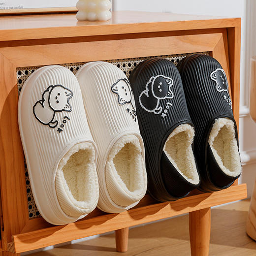 【4.0厚底防水棉拖鞋，买一送一】新款踩屎感棉拖鞋外穿冬天包跟EVA棉鞋家居家用保暖棉拖冬天 商品图3