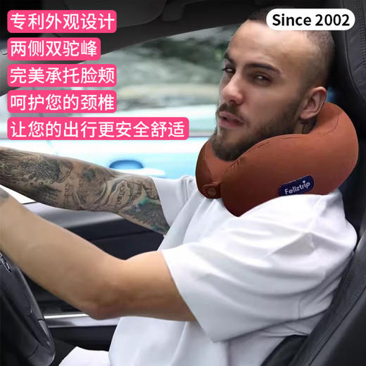 Feliztrip斐利斯 慢弹记忆棉U枕搭飞机高铁午睡神器防菌网纱可拆洗外套 TR-P216 商品图1