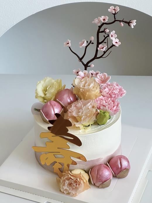 祝寿蛋糕 | 鲜果原味奶油 - 如花绚烂寿比南山 商品图2