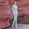 IWY/秋冬新款蓝色工作西服套裤女气质西装外套修身设计感白领C12307+P11385 商品缩略图1