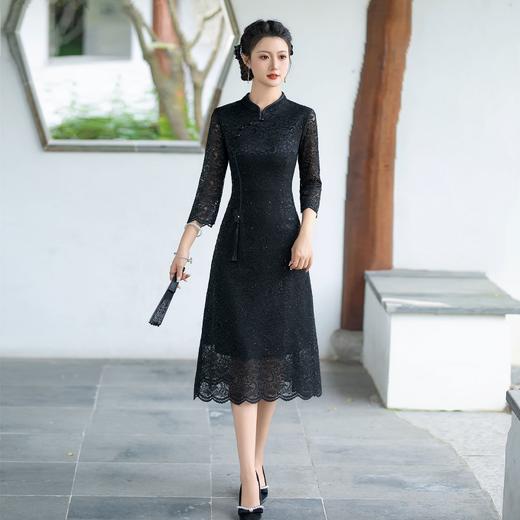 蕾丝中式礼服，敬酒服改良旗袍连衣裙FDSG-L2381 商品图2