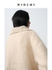 HIDEMI 羊驼毛花纱极简设计感海军大翻领厚款宽松大毛衣 灰色/燕麦色 商品缩略图4
