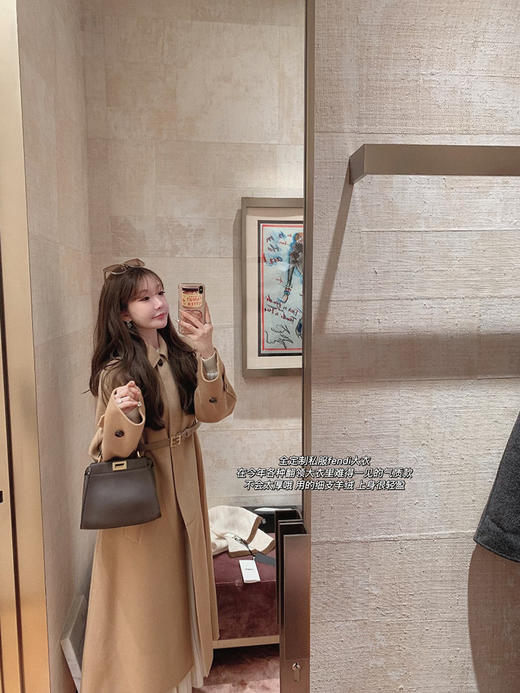 金蘑菇菇 日爱丁堡 fend*大衣/简约优雅中长款 商品图1